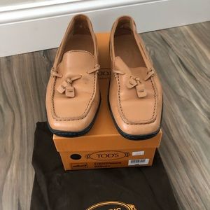 Tod’s Pallame Brushed Tan Loafers